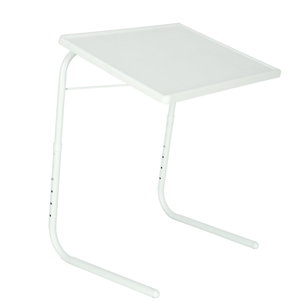 Sidebord til bærbar computer, foldbart, hvidt, 52 x 40 cm