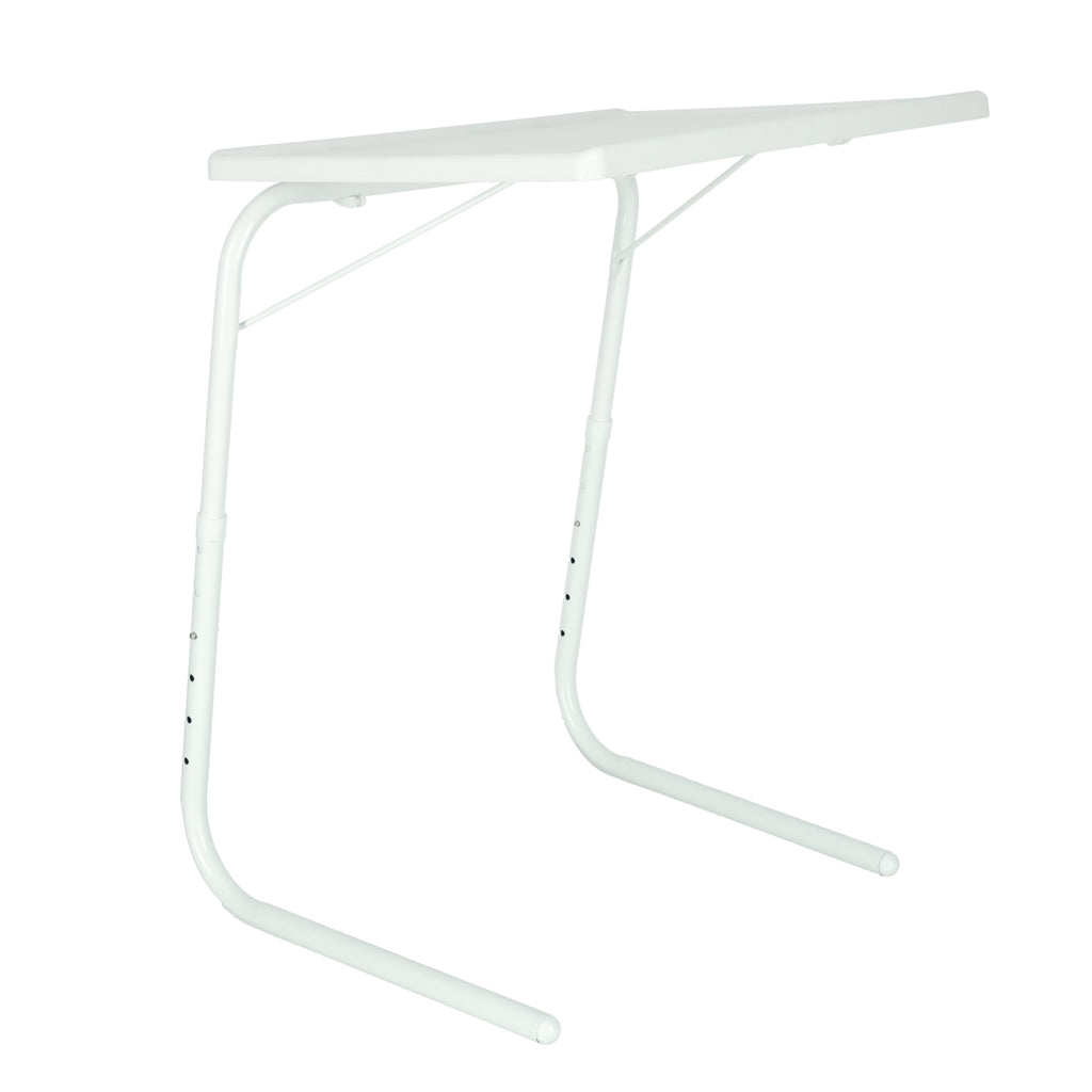 Sidebord til bærbar computer, foldbart, hvidt, 52 x 40 cm