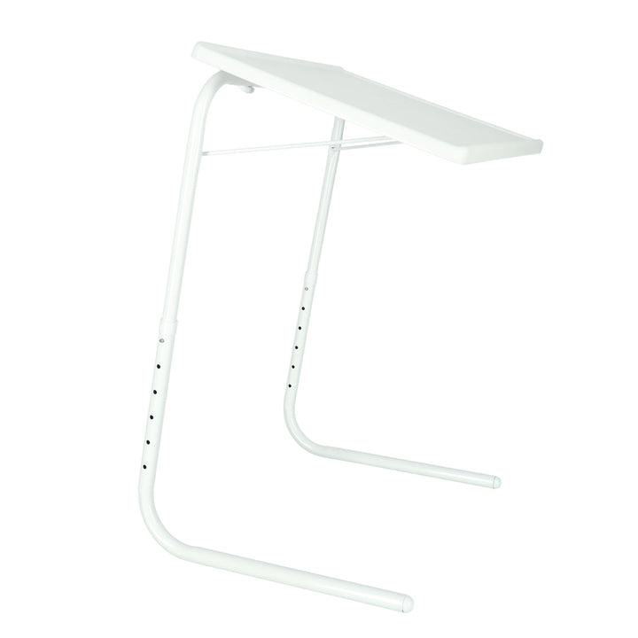 Sidebord til bærbar computer, foldbart, hvidt, 52 x 40 cm