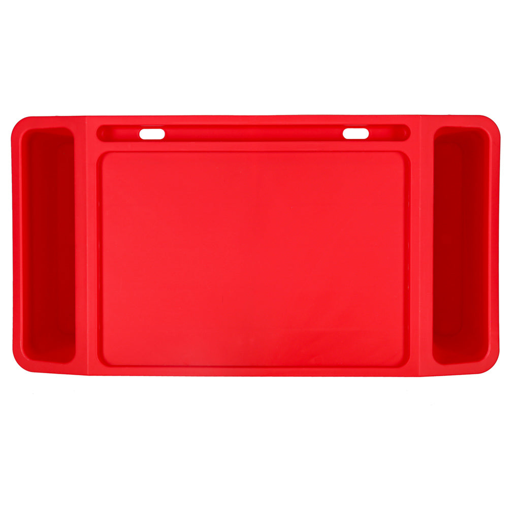 Laptopbord med rød organizer