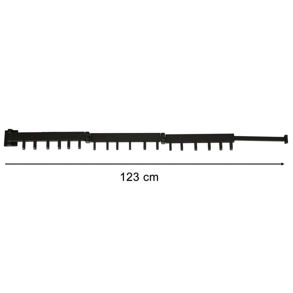 Teleskopisk forlænger vægophæng 114 cm sort