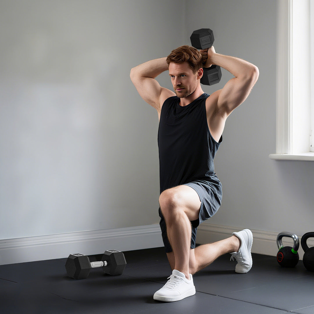 Håndvægte med riflet håndtag, støbejernshåndvægte, 2 x 20 kg til hjemmetræning, fitnesscenter, styrketræning