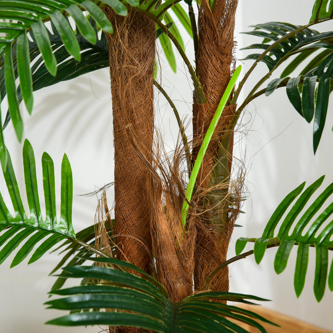 Kunstige planter 120 cm kunstig palme, kunstig palme, kunstigt træ, kunstige planter i potter, stueplante, dekorativ plante, kontorplante, plastikpotte til indendørs og udendørs brug