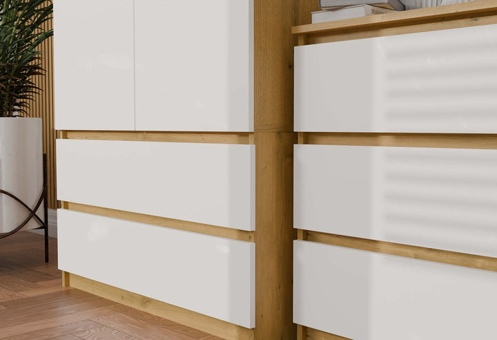 Klædeskab, Bredde: 90 cm Højde: 180 cm Dybde: 50 cm, naturfarvet