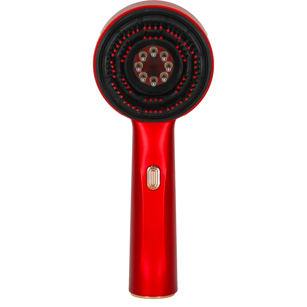 Hovedmassagebørste massager hårpleje rød lys olie applikator USB