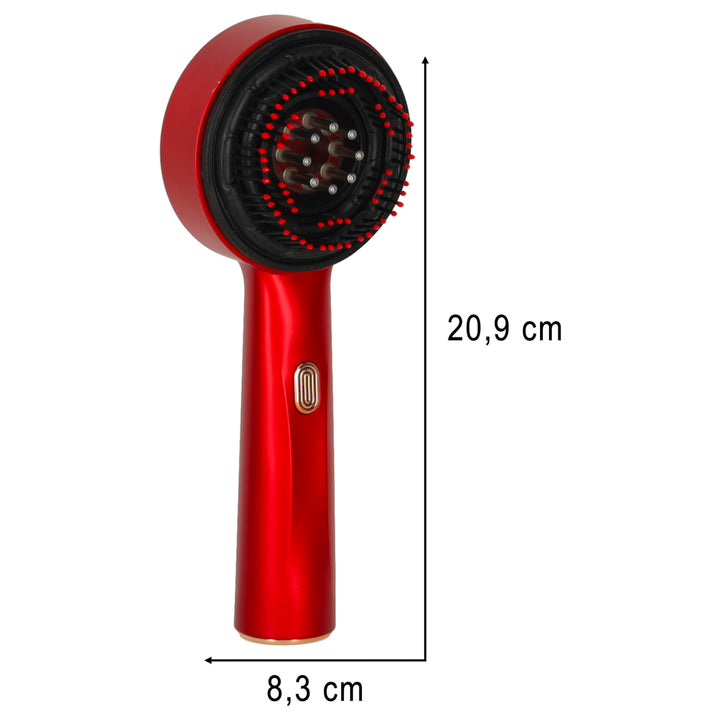 Hovedmassagebørste massager hårpleje rød lys olie applikator USB