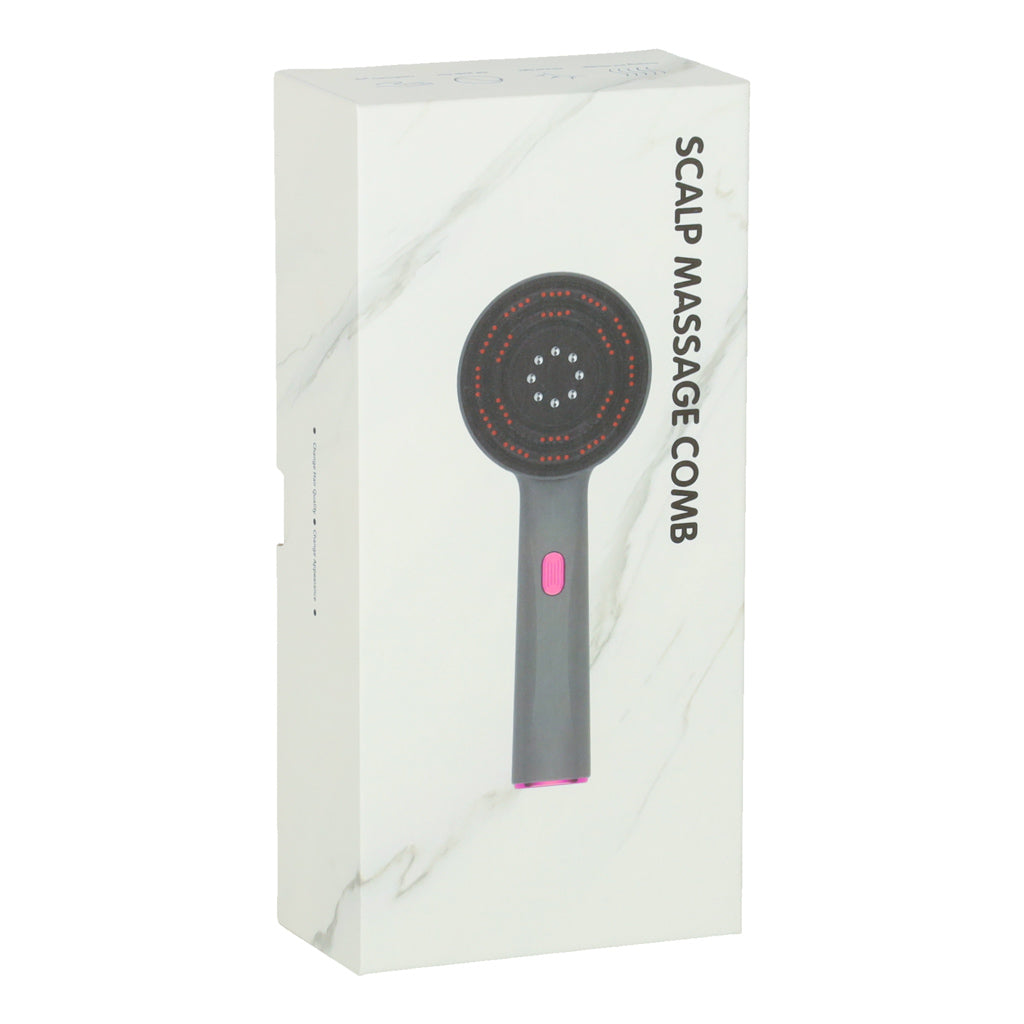 Hovedmassagebørste massager hårpleje rød lys olie applikator USB