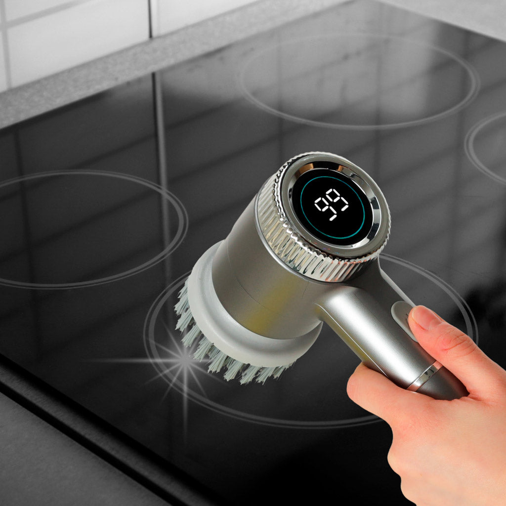 Elektrisk børstevasker 5-i-1 til badeværelsesgulvfuger pool LED-renser