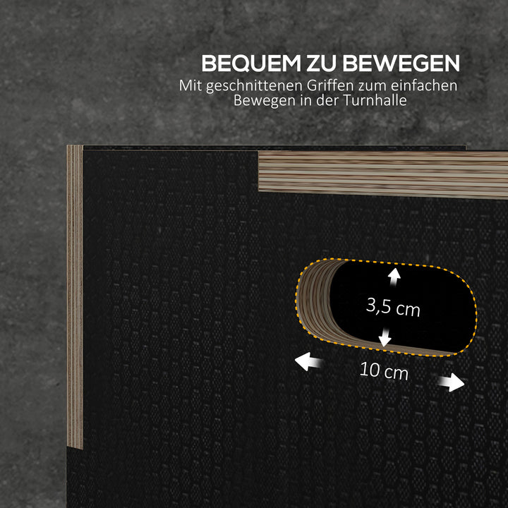 Plyo-boks/springboks, robust, 76x61x51 cm, sort, håndtag 10x3,5 cm, op til 120 kg