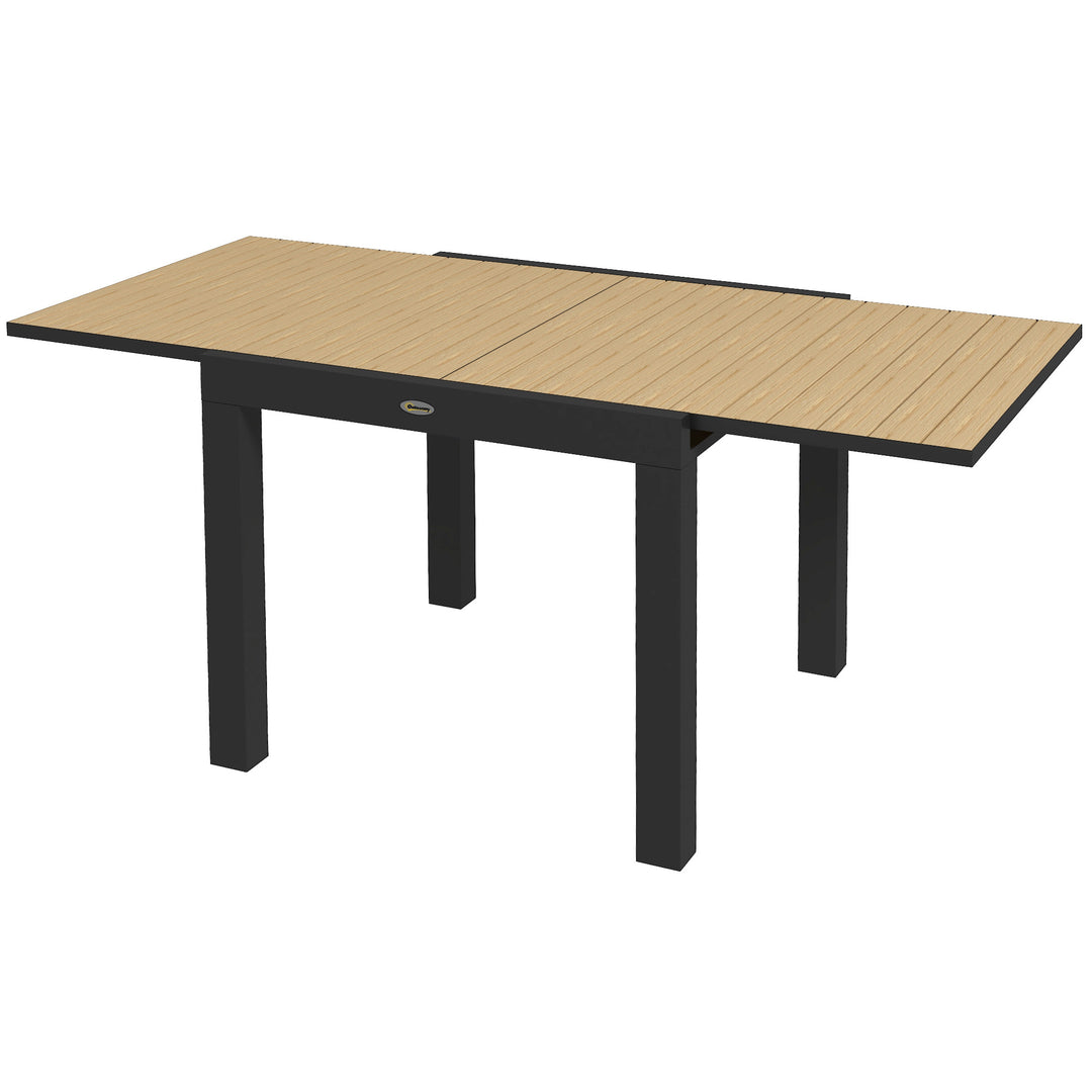 Havebord, udendørsbord, vejrbestandigt, 162 x 80 x 75 cm, gul