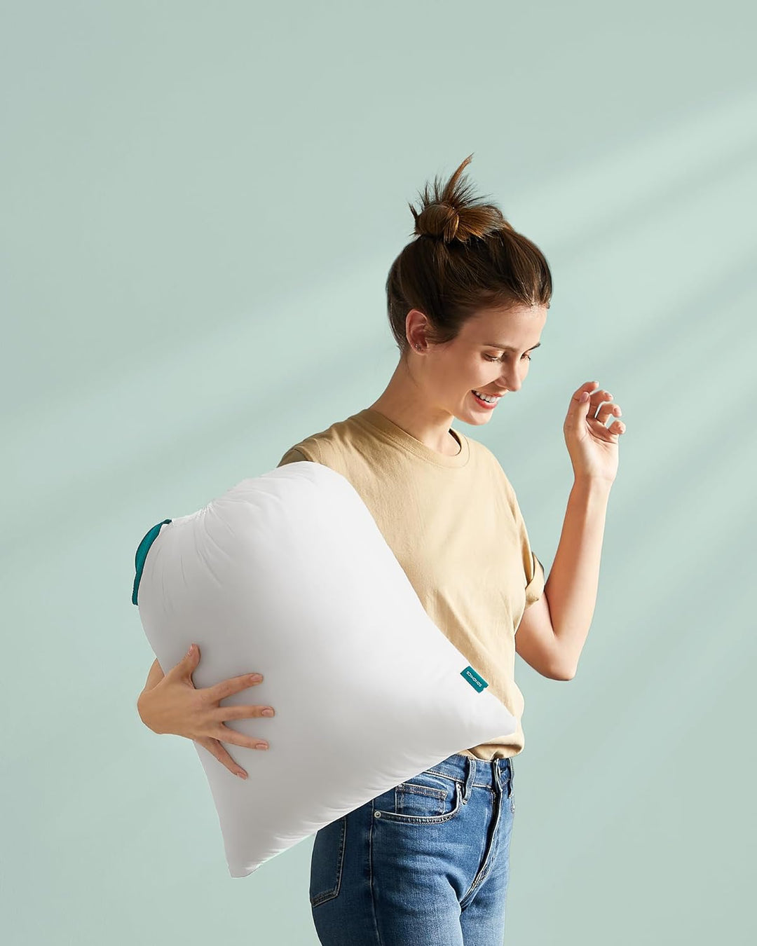 Sæt med 2 puder, hver med mål 40 x 80 cm og 800 g fyldning
