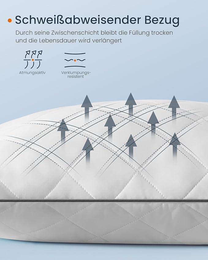 Vendbar pude, dimensioner 80 x 80 x 18 cm, med kølende blødt betræk og 1200g fyldning, velegnet til både sommer og vinterbrug