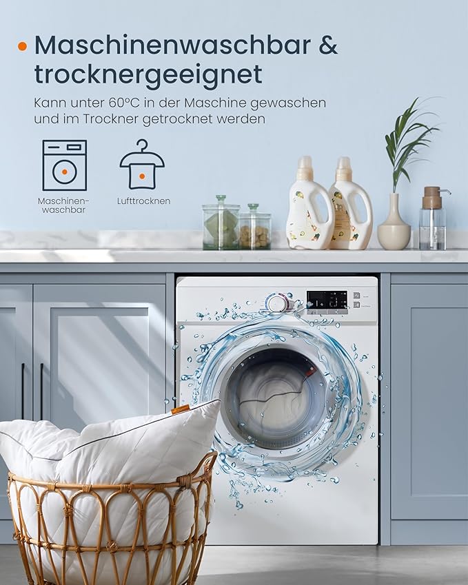 Vendbar pude, dimensioner 80 x 80 x 18 cm, med kølende blødt betræk og 1200g fyldning, velegnet til både sommer og vinterbrug