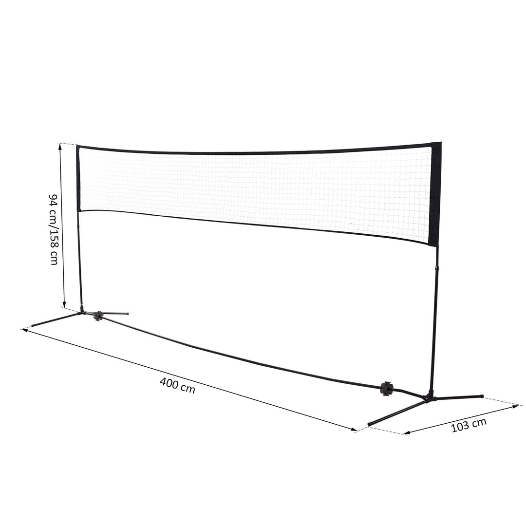 Badmintonnet 94/158 cm foldbart volleyballnet med bæretaske 2-vejs højdejusterbart tennisnet badmintonnet bærbart sæt til tennis fjerboldnet til have park udendørs