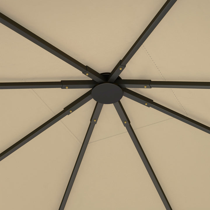 Udskiftningstag til 3 x 3 m pavillon, vandafvisende, UPF30+, udskiftningsovertræk af Oxford-stof, 370 g/m², beige
