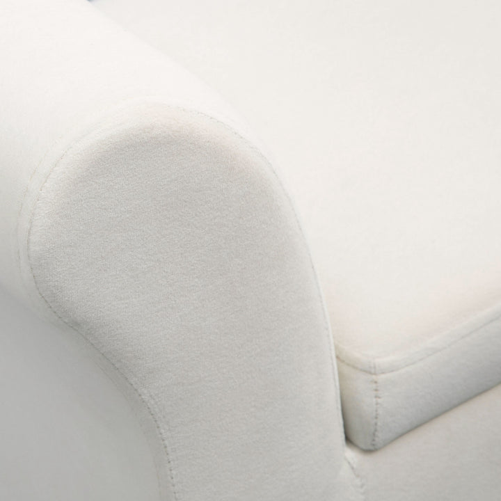 Bænk med opbevaring, 111,5 cm x 41 cm x 65 cm, cremehvid
