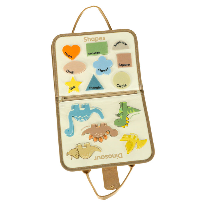 Sensorisk sensorisk Montessori manipulationsbræt dinosaur-etui
