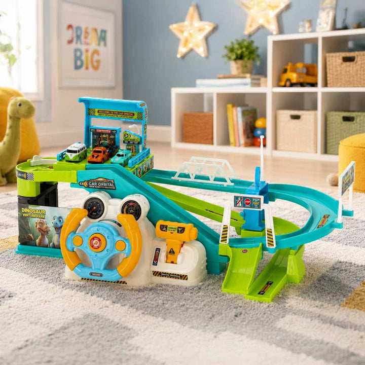 Bilbane parkeringshus dinosaur 4 biler