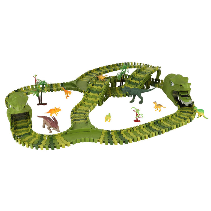 Racerbane dinosaurer biler 240 elementer