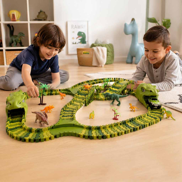 Racerbane dinosaurer biler 240 elementer