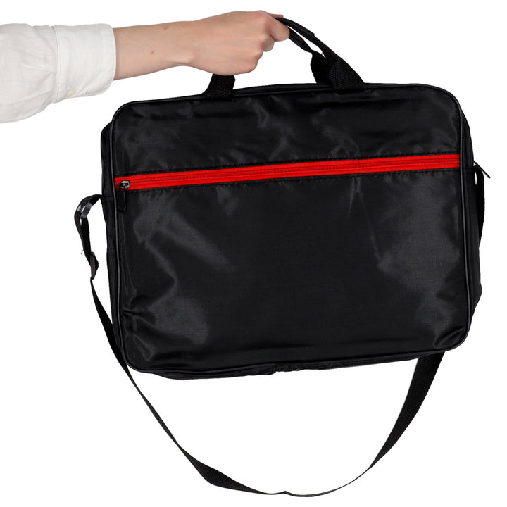 Laptoptaske 15,6 tommer etui etui med rem dokumentmappe dame herre sort