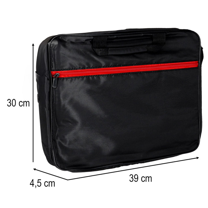 Laptoptaske 15,6 tommer etui etui med rem dokumentmappe dame herre sort