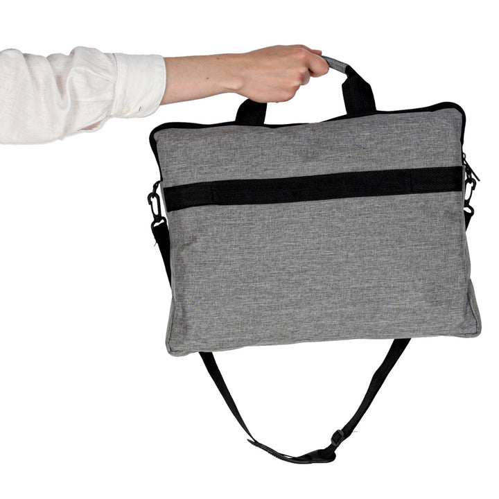 Laptoptaske 15,6 tommer etui med rem dokumentmappe dame herre grå