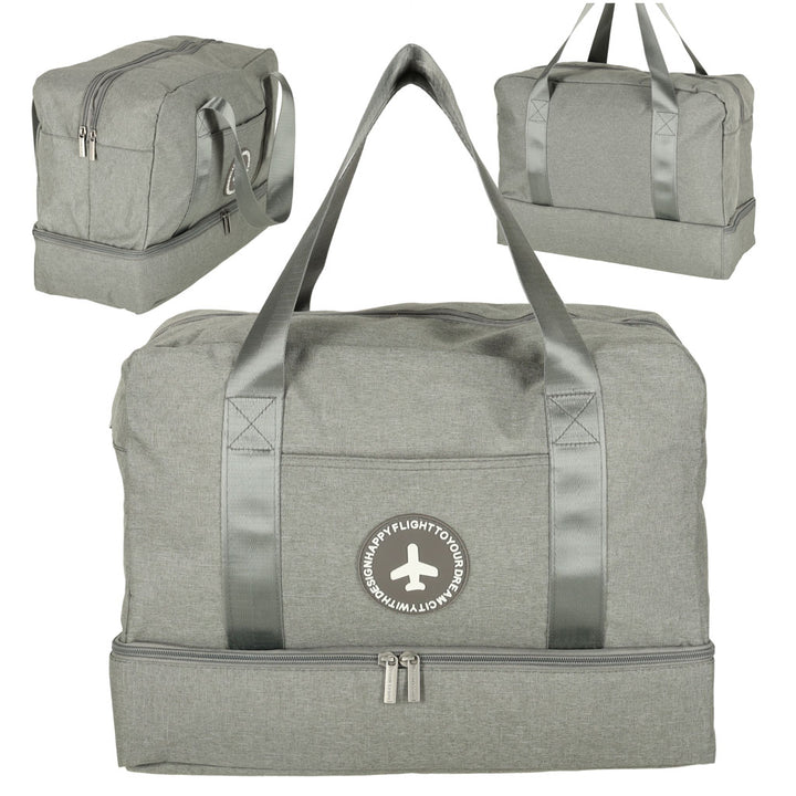 Rejsetaske håndbagage 39 x 18 x 30 cm grå