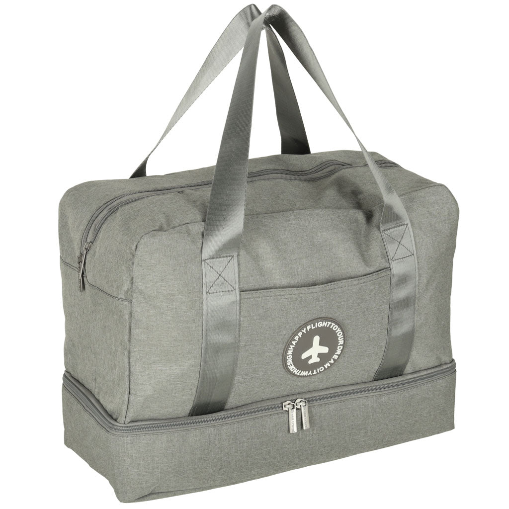 Rejsetaske håndbagage 39 x 18 x 30 cm grå