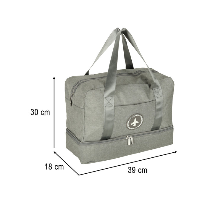Rejsetaske håndbagage 39 x 18 x 30 cm grå