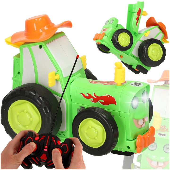 Traktor RC traktor hoppende dansende lyd grøn