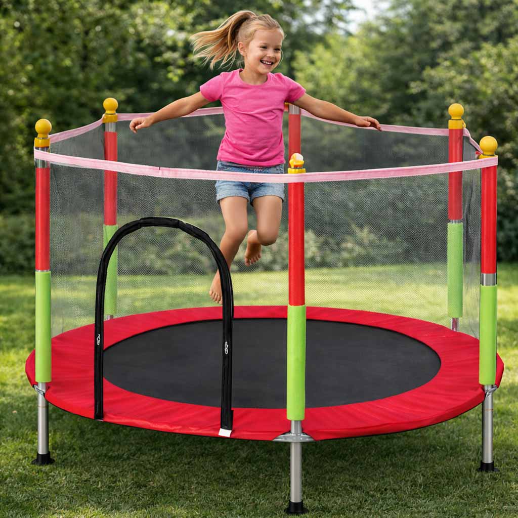 Havetrampolin til børn 140 cm rød