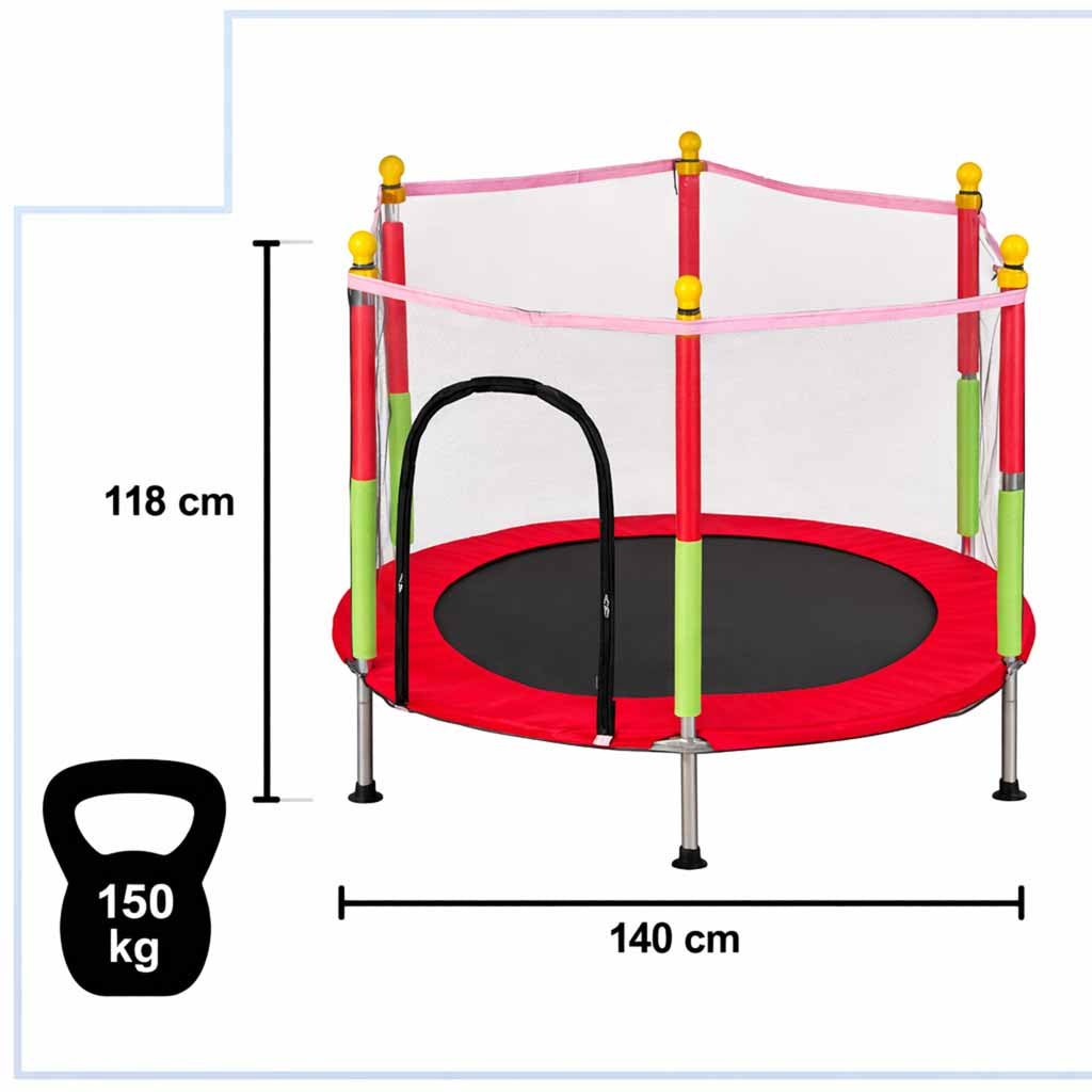 Havetrampolin til børn 140 cm rød