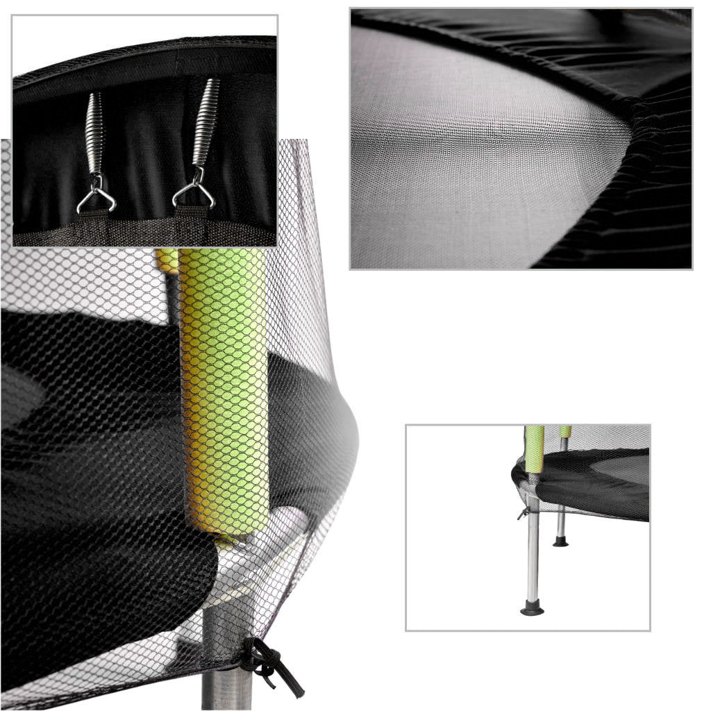 Trampolin til hjemmet og haven til børn, boldnet 140 cm, 55 tommer, grøn