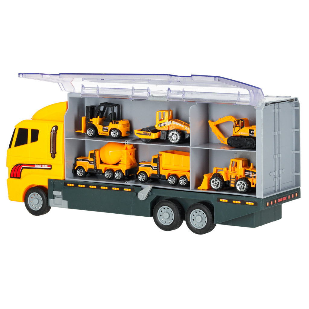 Transporter lastbil TIR-kaster + metalbiler entreprenørmaskiner
