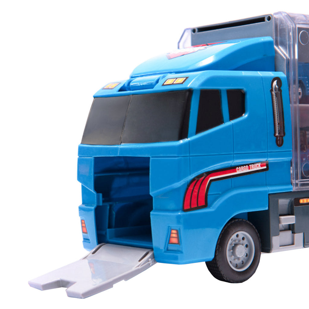Transporter lastbil TIR-kaster + metalbiler politi