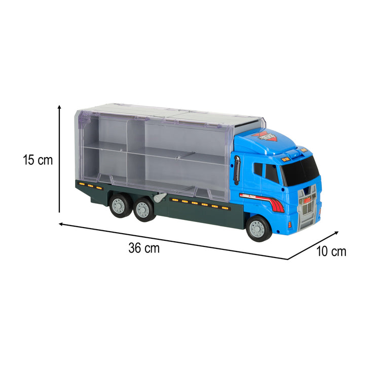 Transporter lastbil TIR-kaster + metalbiler politi