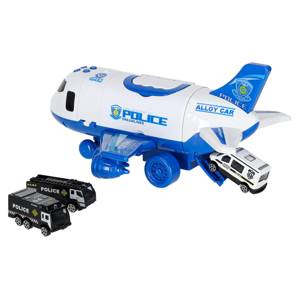 Transportfly + 3 politibiler