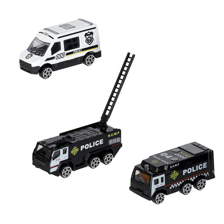 Transportfly + 3 politibiler