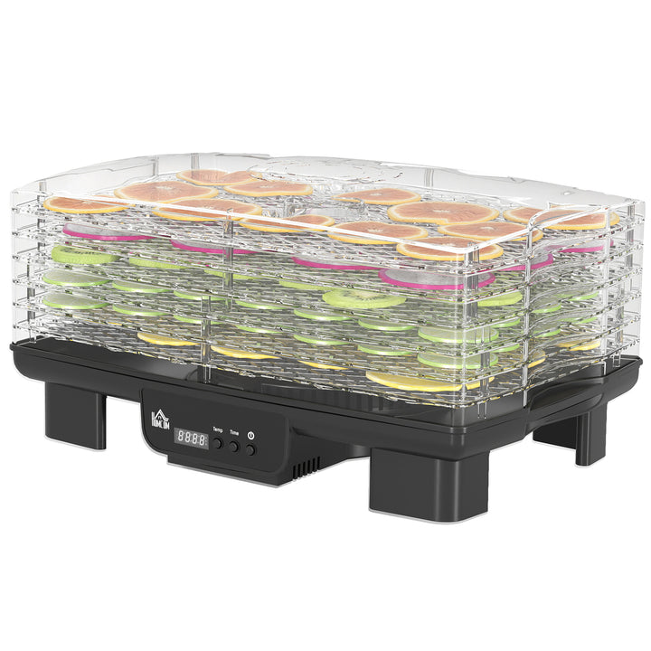 Dehydrator, 6 niveauer, varmluftcirkulation, 40-70°c, 43 x 29,5 x 28 cm, sort