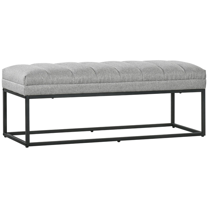 Industrielt design bænk, sengebænk, metalben, pink + sort