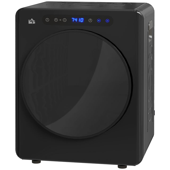 Tørretumbler, 6 programmer, 40-60°c, 4 kg kapacitet, kompakt, touch-betjening, sort