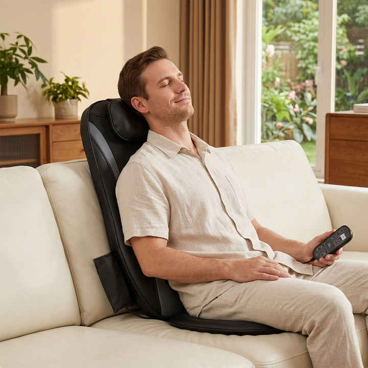 Shiatsu massage sædepude med varme, dybdegående vævsmassage, massageapparat
