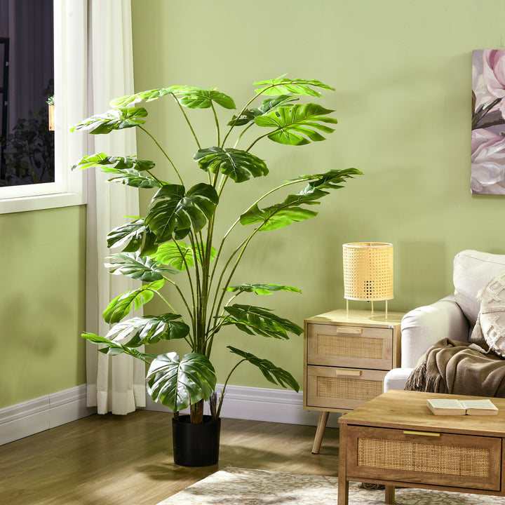 180 Cm kunstig plante med krukke, kunstig mos, indendørs plante til stue, realistisk look, grøn