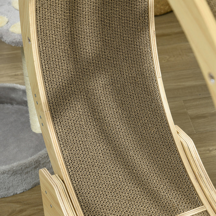 Kradsebrætsæt til kattehjul, belastningskapacitet op til 5 kg, 55 x 25,5 x 3 cm, brun