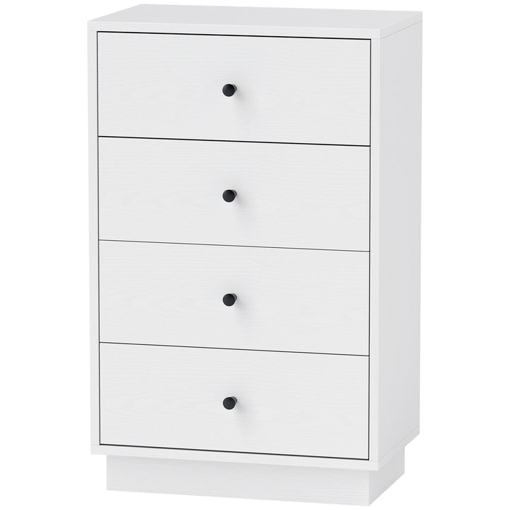 Kommode med 7 skuffer i træ i moderne stil 47 x 29 x 75 cm hvid