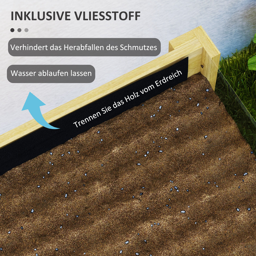 Højbed i træ med akrylpaneler på to sider. rummer 118 liter jordvandsdræningshuller. 110 x 50 x 80 cm.