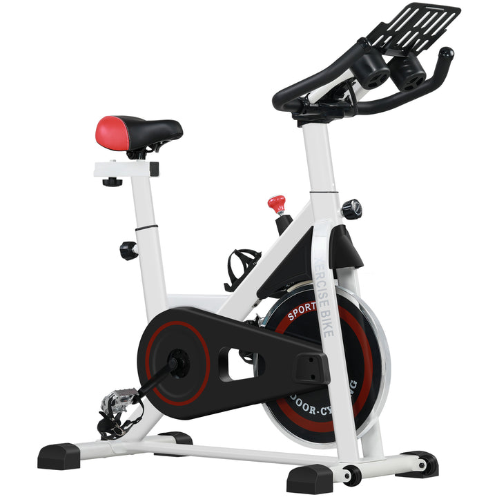 Ergometer, justerbar modstand, op til 120 kg, stål, l103 x b53 x h100-114 cm, hvid/sort