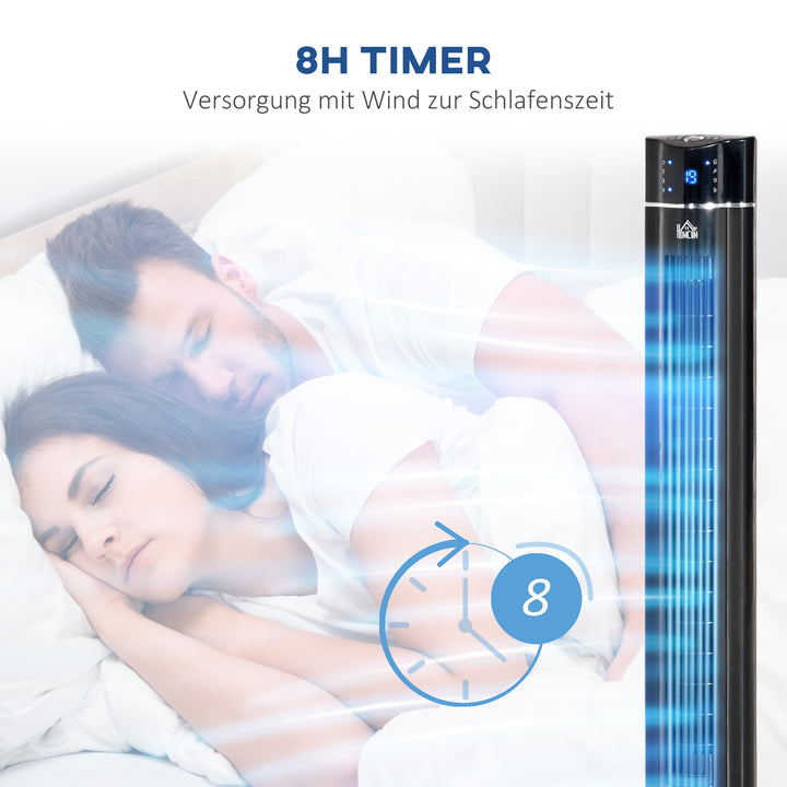2-i-1 fitnessventilator, piedestalventilator, 32 cm x 32 cm x 106,8 cm, sort