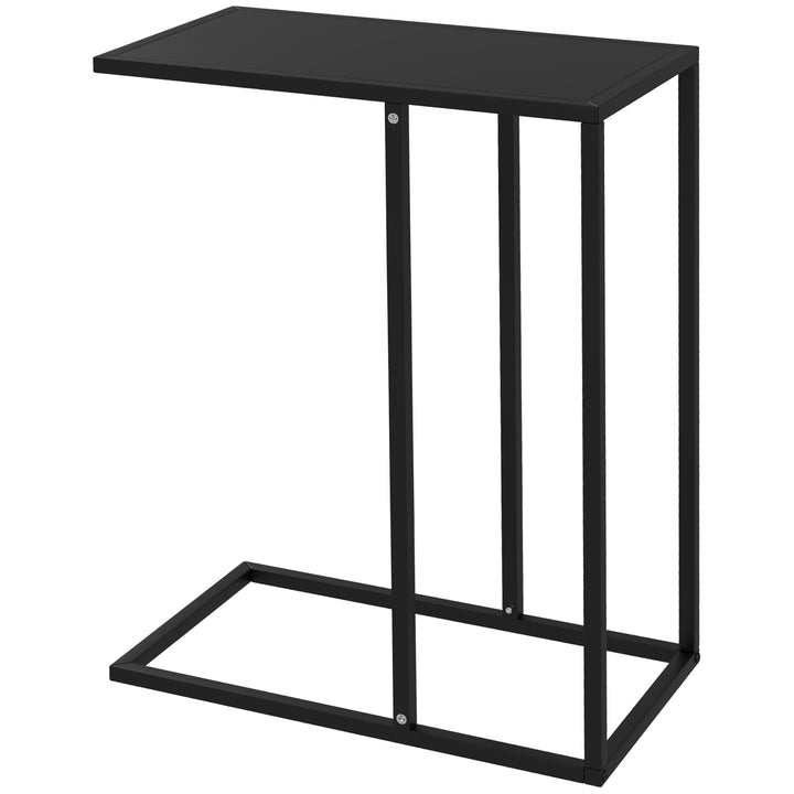 Slankt C-formet sidebord i stål – Perfekt til sofaen
